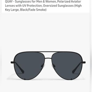 Quay Australia Black Aviator Sunglasses